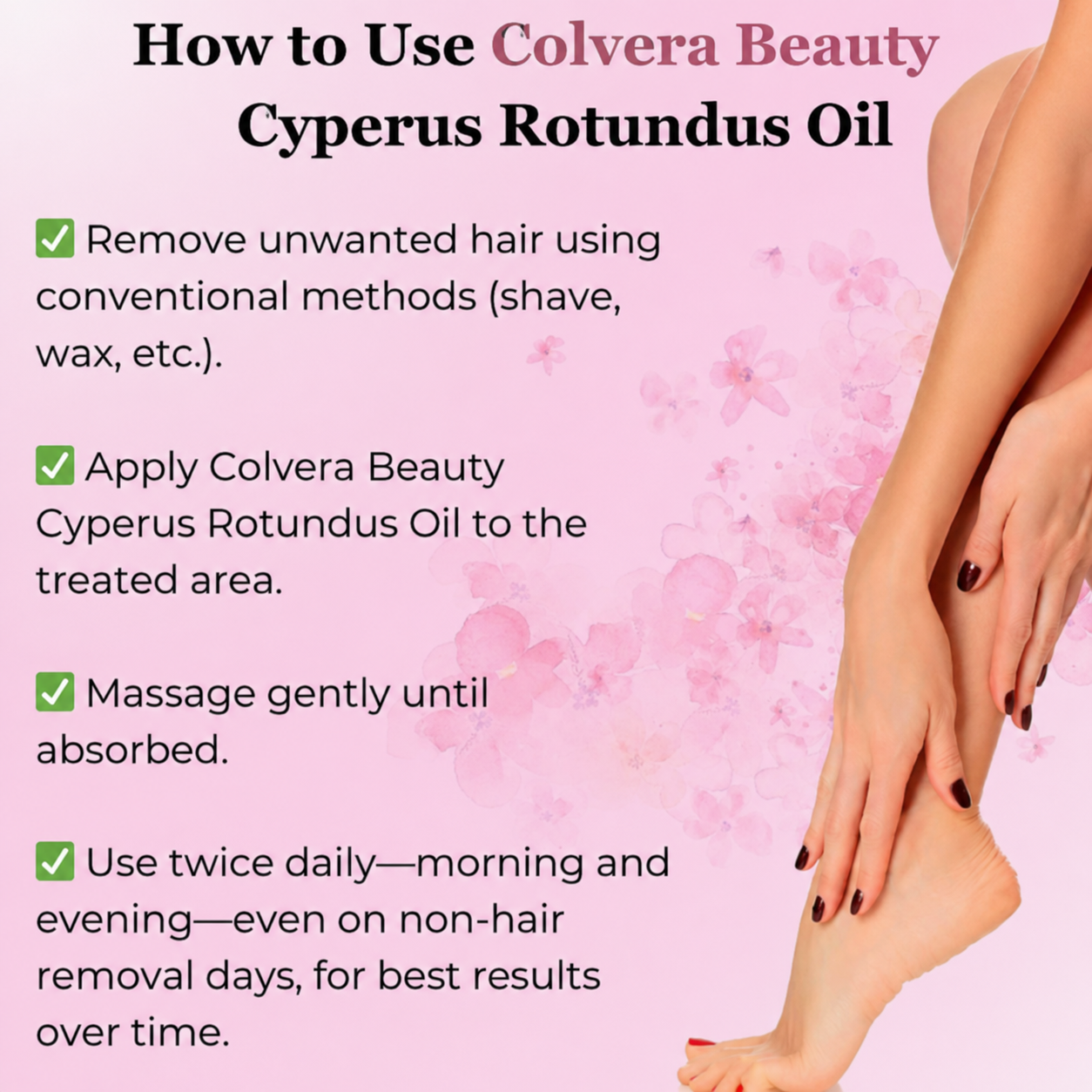 Colvera Cyperus Rotundus Oil for Natural Hair Reduction