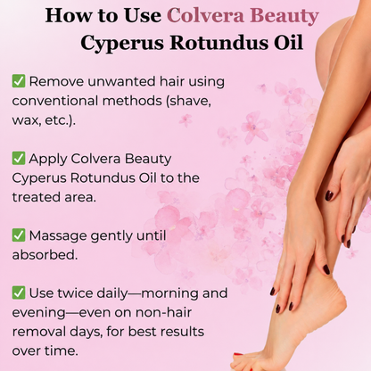 Colvera Cyperus Rotundus Oil for Natural Hair Reduction