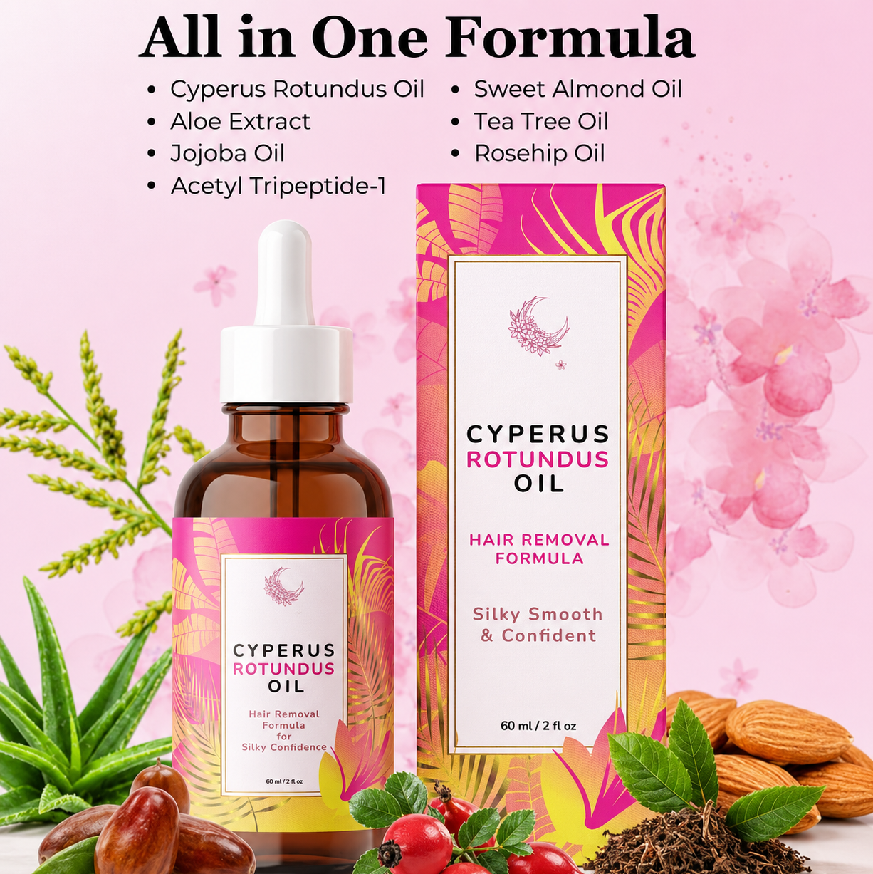 Colvera Cyperus Rotundus Oil for Natural Hair Reduction